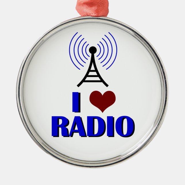 I Liebe Radio Ornament Aus Metall (Vorne)