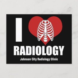 I Liebe Radiologie Coole Klinik für benutzerdefini Postkarte