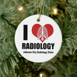 I Liebe Radiologie Custom Radiologist Weihnachten Keramik Ornament
