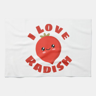 I Liebe Radish Geschirrtuch
