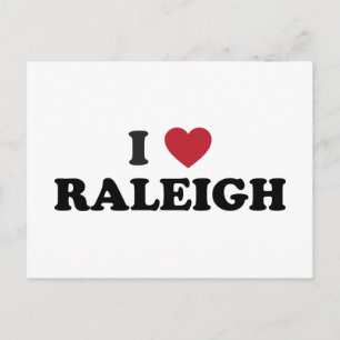 I Liebe Raleigh North Carolina Postkarte