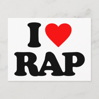 I LIEBE RAP POSTKARTE