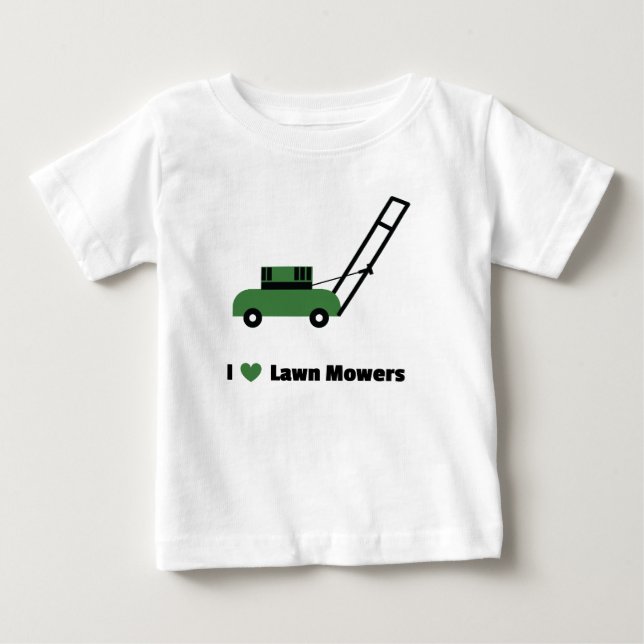 I Liebe Rasenmäher Baby T-shirt (Vorderseite)