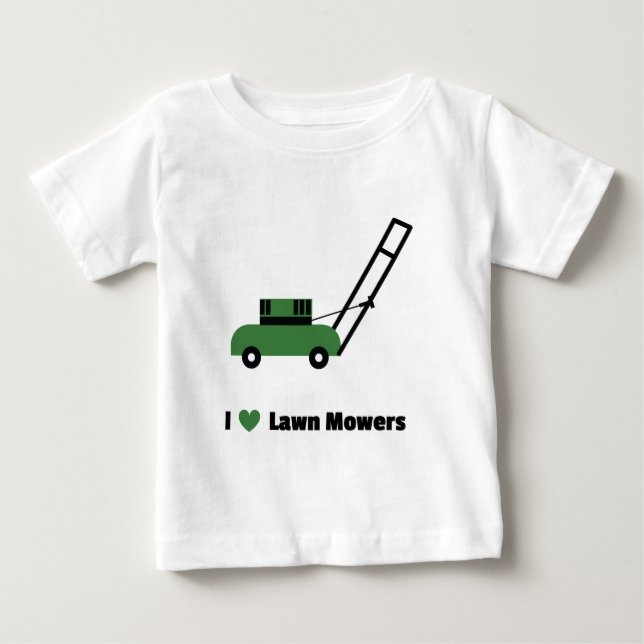 I Liebe Rasenmäher Baby T-shirt (Vorderseite)