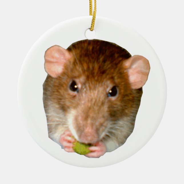 I Liebe Rats Hungry Rat Ornament (Vorne)