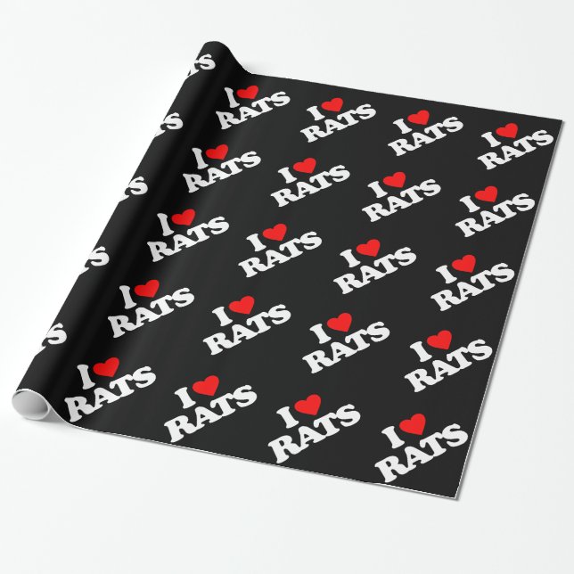 I LIEBE-RATTEN GESCHENKPAPIER (Ungerollt)