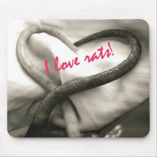 I Liebe-Ratten! Mausunterlage Mousepad