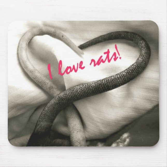 I Liebe-Ratten! Mausunterlage Mousepad (Vorne)
