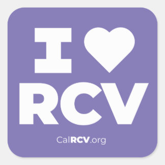 I Liebe RCV-Aufkleber Quadratischer Aufkleber