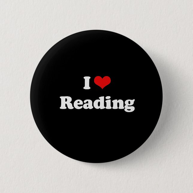 I Liebe Reading Tshirt Button (Vorderseite)