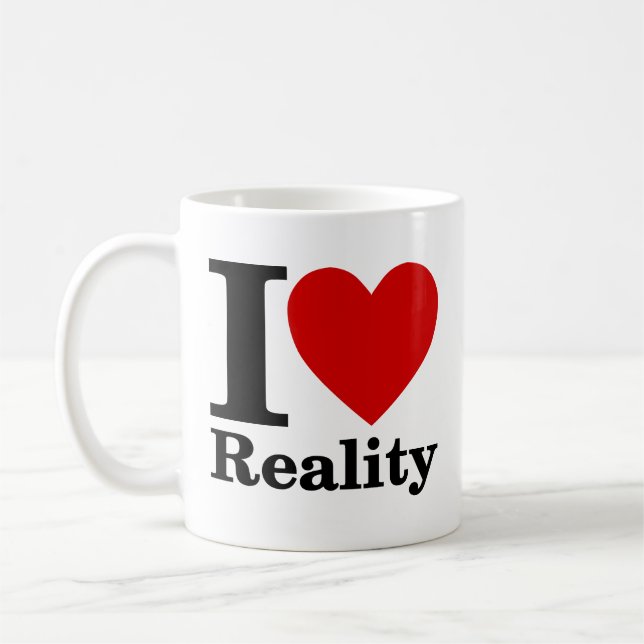 I Liebe Realität Tasse (Links)