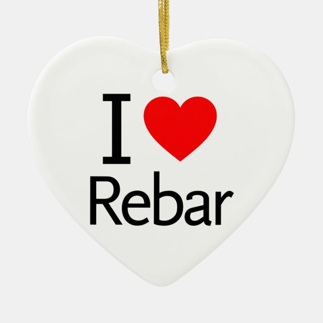 I Liebe Rebar Keramik Ornament (Vorne)