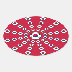 I Liebe Red Ovaler Aufkleber