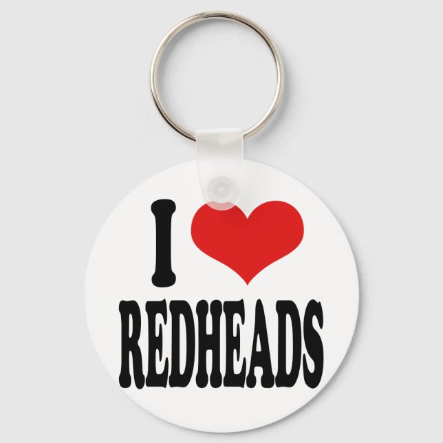 I Liebe Redheads Schlüsselanhänger (Vorderseite)