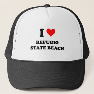 I Liebe Refugio Staats-Strand Kalifornien Truckerkappe