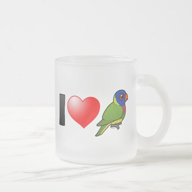 I Liebe-Regenbogen Lorikeets Mattglastasse (Rechts)