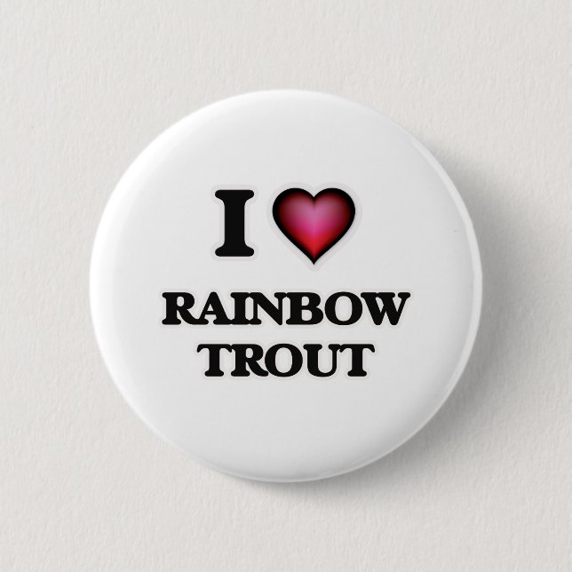I Liebe Regenbogenforelle Button (Vorderseite)
