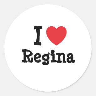 I Liebe Regina T - Shirt Runder Aufkleber