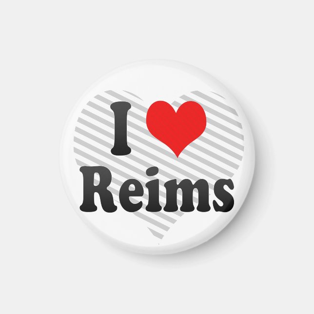 I Liebe Reims, Frankreich Magnet (Vorne)