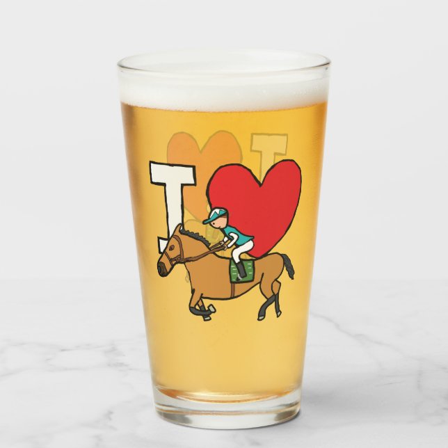 I Liebe Reiten Glas (Vorne (Gefüllt))
