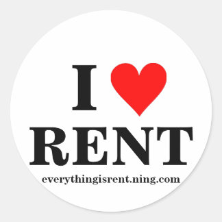 I Liebe RENT Sticker