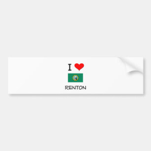 I Liebe Renton Washington Autoaufkleber