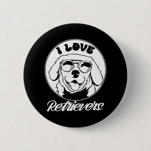 I Liebe Retrievers Haustier Hund Retriever Redewen Button