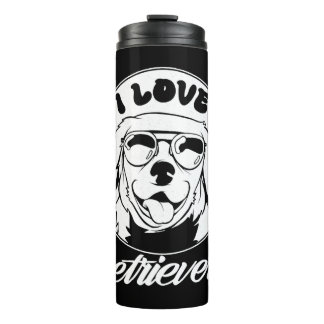 I Liebe Retrievers Haustier Hund Retriever Redewen Thermosbecher