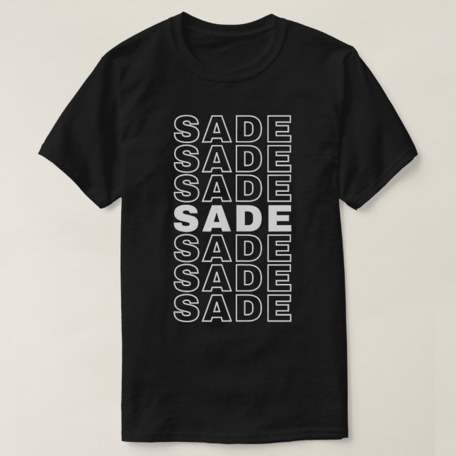 I Liebe Retro Muster Personalisiert Vorname T-Shirt (Design vorne)