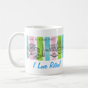 I Liebe Retro Tee Einladung Kaffeetasse