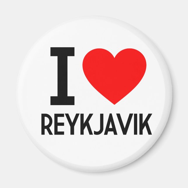 I Liebe Reykjavik Magnet (Vorne)