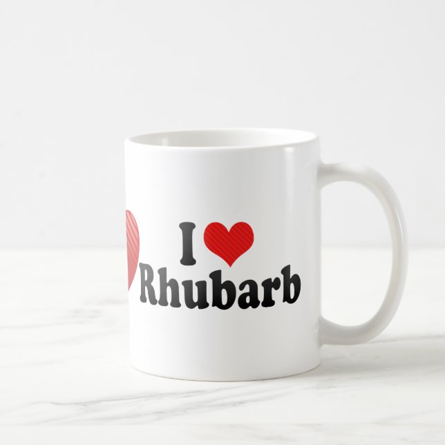 I Liebe-Rhabarber Kaffeetasse (Rechts)