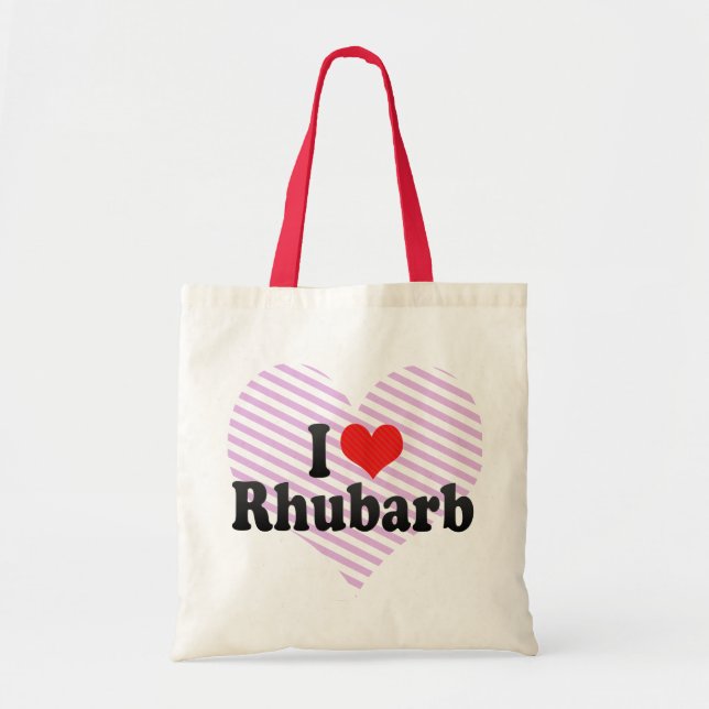 I Liebe-Rhabarber Tragetasche (Vorne)