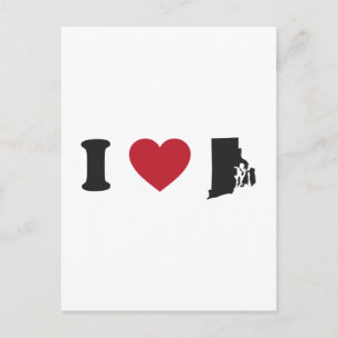 I Liebe Rhode Island Postkarte