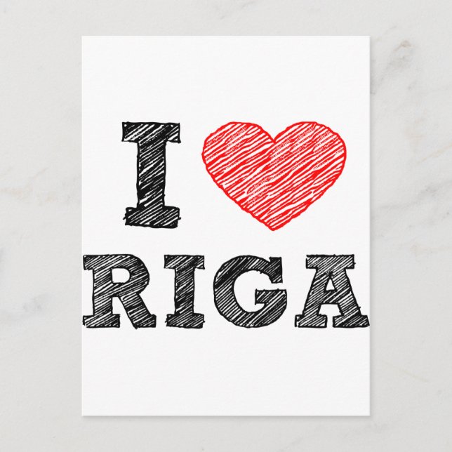 I Liebe Riga Postkarte (Vorderseite)