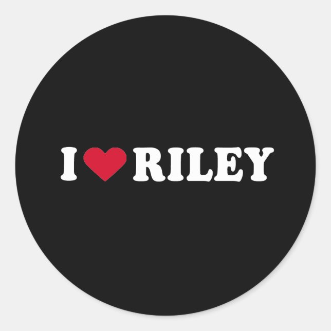 I LIEBE RILEY RUNDER AUFKLEBER (Vorderseite)