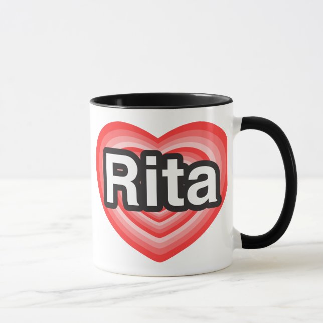 I Liebe Rita. Liebe I Sie Rita. Herz Tasse (Rechts)