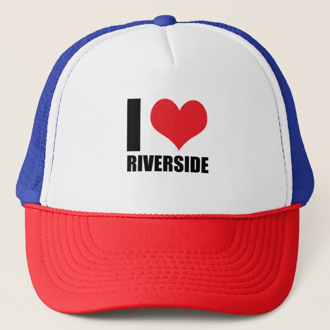 I Liebe Riverside Truckerkappe (Vorderseite)