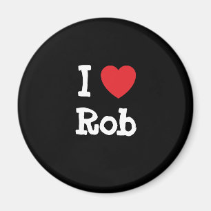 I Liebe Rob Herz Brauch personalisiert Magnet