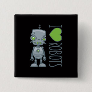 I Liebe Roboter Button