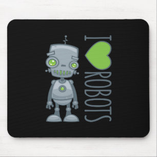 I Liebe Roboter Mousepad