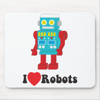 I Liebe-Roboter mousepad