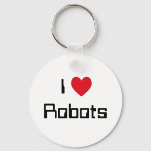 I Liebe Roboter Schlüsselanhänger