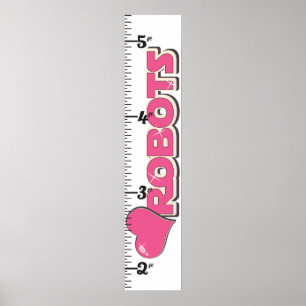 I Liebe Roboter Wachstumsdiagramm Poster