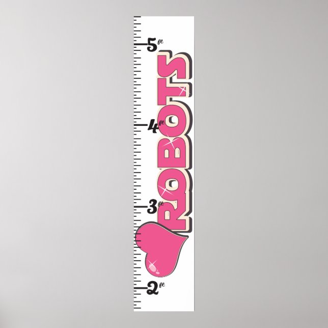 I Liebe Roboter Wachstumsdiagramm Poster (Vorne)