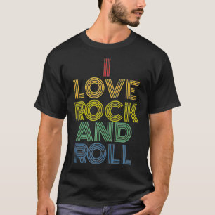 I Liebe Rock and Roll Not Regenbogen 70er 80er T-Shirt