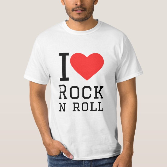 I Liebe Rock and Roll T-Shirt (Vorderseite)