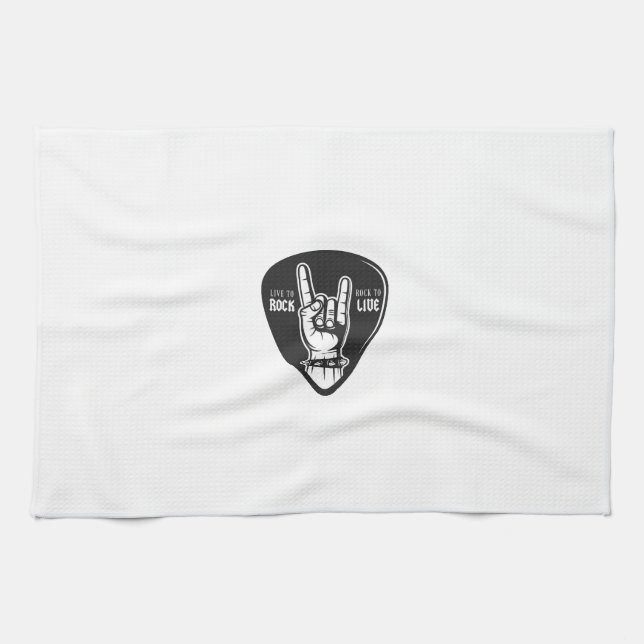 I Liebe Rock Geschirrtuch (Horizontal)
