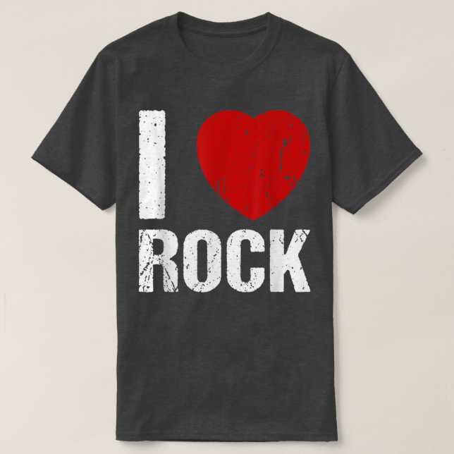 I Liebe Rock Music Rock 'n' Roll T-Shirt (Design vorne)