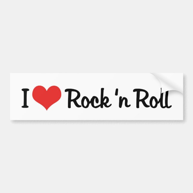 I Liebe Rock 'n Roll Autoaufkleber (Vorne)